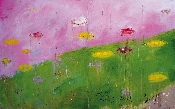 Lotus au sol - huile sur toile - 260 x 160 cm - 2005 